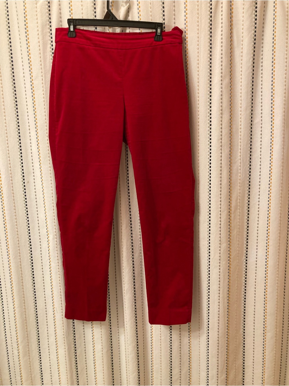Talbots Straight-Leg Ponte Pants in Bright Red velvet
